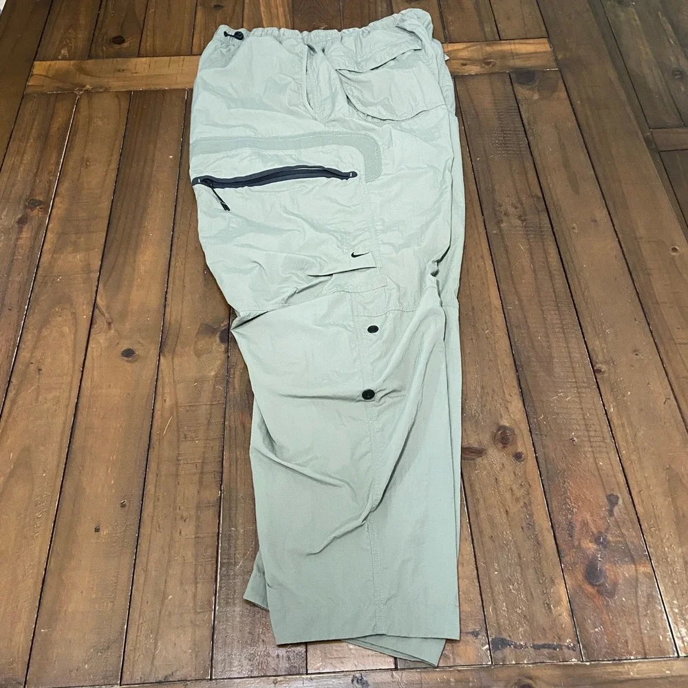 Nike Cargo Utility Pants Mens Large Sage Green Nylon Gorpcore Techwear Trousers